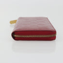 LOUIS VUITTON Monogram Vernis Zippy Wallet Rouge Grunadine M91732 Auth am12259V-3