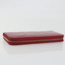 LOUIS VUITTON Monogram Vernis Zippy Wallet Rouge Grunadine M91732 Auth am12259V-5