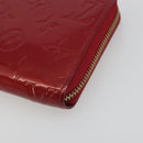 LOUIS VUITTON Monogram Vernis Zippy Wallet Rouge Grunadine M91732 Auth am12259V-7