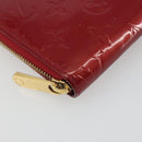 LOUIS VUITTON Monogram Vernis Zippy Wallet Rouge Grunadine M91732 Auth am12259V-14