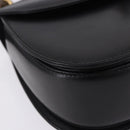 GUCCI Bamboo Hand Bag Leather 2way Black Gold 000 46 0633 Auth am12260SAV-12
