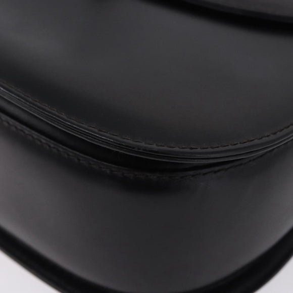 GUCCI Bamboo Hand Bag Leather 2way Black Gold 000 46 0633 Auth am12260SAV