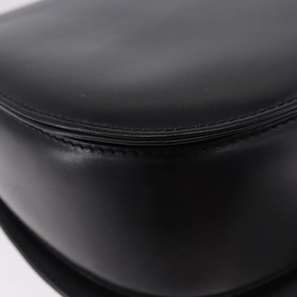 GUCCI Bamboo Hand Bag Leather 2way Black Gold 000 46 0633 Auth am12260SAV