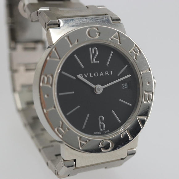 BVLGARI Watches Stainless Steel Silver Black Auth am12261SAM