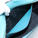 PRADA Shoulder Bag Safiano Leather Green Gold Auth am12262A-20