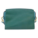 PRADA Shoulder Bag Safiano Leather Green Gold Auth am12262A-2