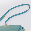 PRADA Shoulder Bag Safiano Leather Green Gold Auth am12262A-8