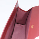 CARTIER Must Line Pouch Leather Bordeaux Gold Auth am12264V-11