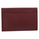 CARTIER Must Line Pouch Leather Bordeaux Gold Auth am12264V-2