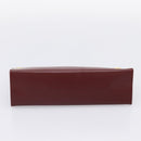 CARTIER Must Line Pouch Leather Bordeaux Gold Auth am12264V-6