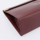 CARTIER Must Line Pouch Leather Bordeaux Gold Auth am12264V-8
