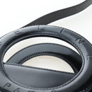 CELINE Circle Handle Hand Bag Leather 2way Black Silver Auth am12266V-15