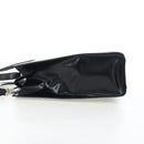 CELINE Circle Handle Hand Bag Leather 2way Black Silver Auth am12266V-4