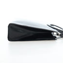 CELINE Circle Handle Hand Bag Leather 2way Black Silver Auth am12266V-5