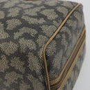 SAINT LAURENT Mini Boston Bag PVC Canvas Gray Gold Auth am12267A-15