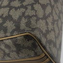 SAINT LAURENT Mini Boston Bag PVC Canvas Gray Gold Auth am12267A-16