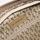 SAINT LAURENT Mini Boston Bag PVC Canvas Gray Gold Auth am12267A-11