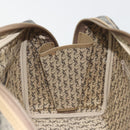 SAINT LAURENT Mini Boston Bag PVC Canvas Gray Gold Auth am12267A-19