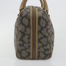 SAINT LAURENT Mini Boston Bag PVC Canvas Gray Gold Auth am12267A-4