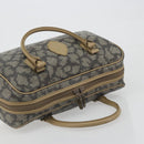 SAINT LAURENT Mini Boston Bag PVC Canvas Gray Gold Auth am12267A-6