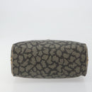 SAINT LAURENT Mini Boston Bag PVC Canvas Gray Gold Auth am12267A-5