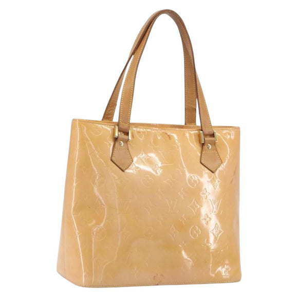 LOUIS VUITTON Monogram Vernis Houston Hand Bag Rose M91054 LV Auth am12269