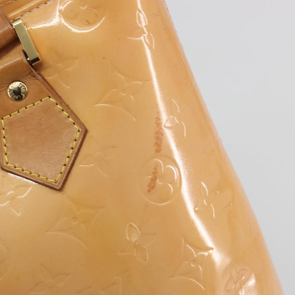 LOUIS VUITTON Monogram Vernis Houston Hand Bag Rose M91054 LV Auth am12269