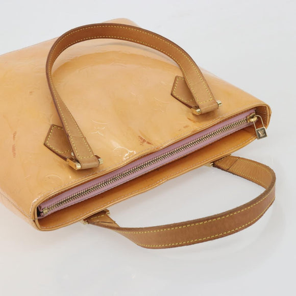LOUIS VUITTON Monogram Vernis Houston Hand Bag Rose M91054 LV Auth am12269
