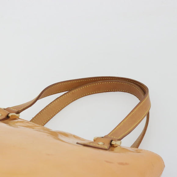 LOUIS VUITTON Monogram Vernis Houston Hand Bag Rose M91054 LV Auth am12269