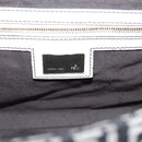 FENDI Zucchino Canvas Mamma Baguette Bag Black Gray Gold Auth am12275SAV-15