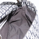 FENDI Zucchino Canvas Mamma Baguette Bag Black Gray Gold Auth am12275SAV-17