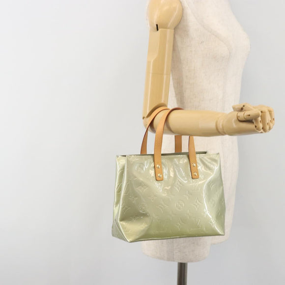 LOUIS VUITTON Monogram Vernis Reade PM Hand Bag Gris M91145 LV Auth am12277V