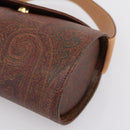 ETRO Paisley Hand Bag PVC Bordeaux Gold Auth am12279V-10