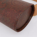 ETRO Paisley Hand Bag PVC Bordeaux Gold Auth am12279V-12