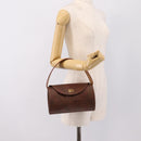 ETRO Paisley Hand Bag PVC Bordeaux Gold Auth am12279V-19