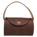 ETRO Paisley Hand Bag PVC Bordeaux Gold Auth am12279V-2