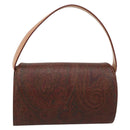 ETRO Paisley Hand Bag PVC Bordeaux Gold Auth am12279V-3