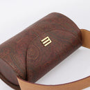 ETRO Paisley Hand Bag PVC Bordeaux Gold Auth am12279V-6