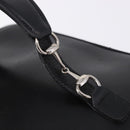 GUCCI Vanity Hand Bag Leather Black Silver 032 1956 0140 Auth am12280-10