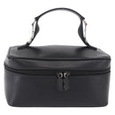 GUCCI Vanity Hand Bag Leather Black Silver 032 1956 0140 Auth am12280-13