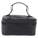 GUCCI Vanity Hand Bag Leather Black Silver 032 1956 0140 Auth am12280-2