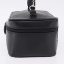 GUCCI Vanity Hand Bag Leather Black Silver 032 1956 0140 Auth am12280-4