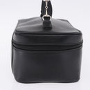 GUCCI Vanity Hand Bag Leather Black Silver 032 1956 0140 Auth am12280-5