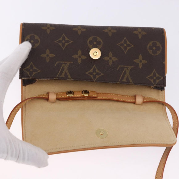 LOUIS VUITTON Monogram Pochette Twin PM Shoulder Bag M51854 LV Auth am12281V