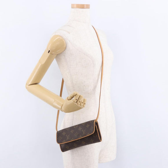 LOUIS VUITTON Monogram Pochette Twin PM Shoulder Bag M51854 LV Auth am12281V