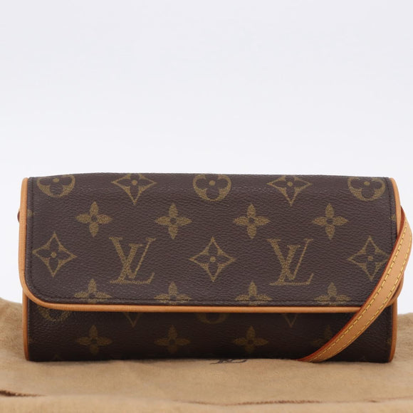 LOUIS VUITTON Monogram Pochette Twin PM Shoulder Bag M51854 LV Auth am12281V