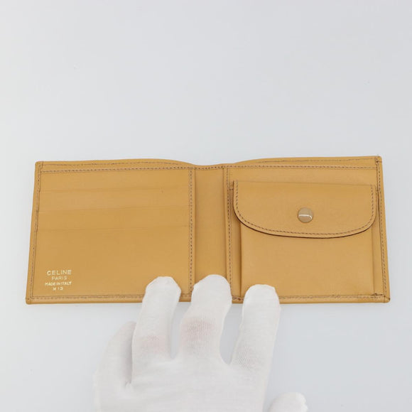 CELINE Macadam Wallet PVC Leather Brown Beige Auth am12282V