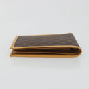 CELINE Macadam Wallet PVC Leather Brown Beige Auth am12282V-5