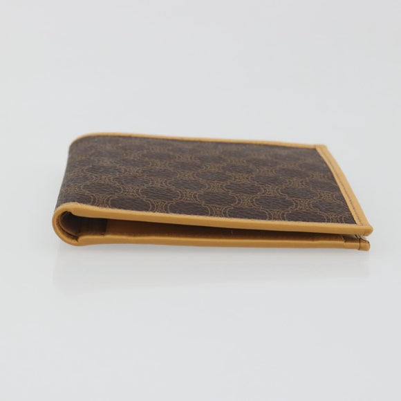 CELINE Macadam Wallet PVC Leather Brown Beige Auth am12282V