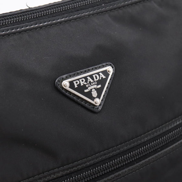 PRADA Shoulder Bag Nylon Black Silver Auth am12283V